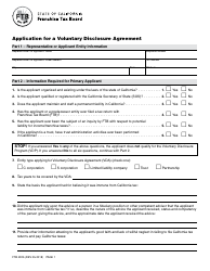 Document preview: Form FTB4925 Application for a Voluntary Disclosure Agreement - California