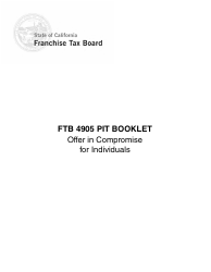 Document preview: Form FTB4905 PIT Offer in Compromise Application Form - California