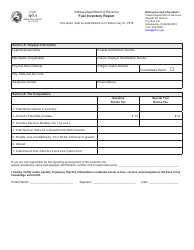 Document preview: State Form 56305 (IVT-1) Fuel Inventory Report - Indiana