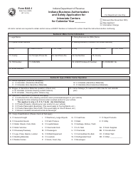 State Form 46918 (BAS-1) Indiana Business Authorization and Safety Application for Intrastate Carriers - Indiana