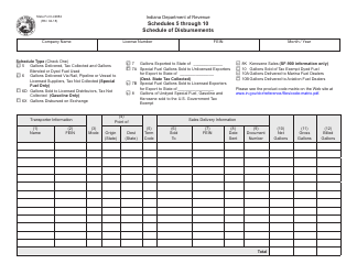 State Form 49082 Schedule 10, 10A, 10B, 5, 6, 6D, 6X, 7, 7A, 7B, 8, 8K Schedule of Disbursements - Indiana