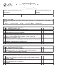 State Form 49877 (SF-900) Consolidated Special Fuel Monthly Tax Return - Indiana