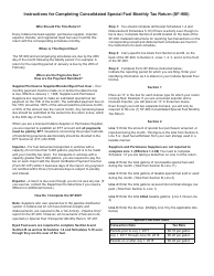 State Form 49877 (SF-900) Consolidated Special Fuel Monthly Tax Return - Indiana, Page 3