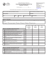State Form 47737 (SF-900X) Amended Consolidated Special Fuel Monthly Tax Return - Indiana