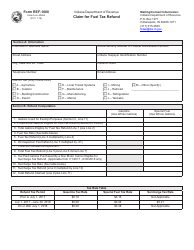 Document preview: State Form 50854 (REF-1000) Claim for Fuel Tax Refund - Indiana