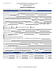 Document preview: Form DDD-1661B Prior Authorization - Arizona