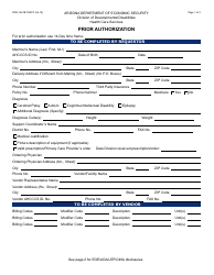 Form DDD-1661B Prior Authorization - Arizona