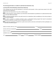 Form FA-075-FF Verification of School Attendance - Arizona (English/Spanish), Page 2