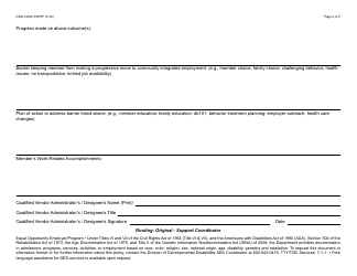 Form DDD-1403A FORF Quarterly Report - Individual Supported Employment - Arizona, Page 2