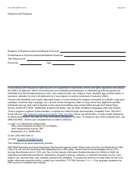 Form FAA-1249A FORFF Verification of Disability - Arizona, Page 2