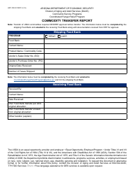 Document preview: Form HRP-1007A FORFF Commodity Transfer Report - Arizona