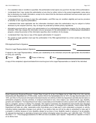 Form RSA-1312A FORENG Authorization for Disclosure of Health Information to Rsa - Arizona, Page 2