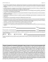 Formulario RSA-1313A FORSPA Autorizacion De Divulgacion De Registros De Rsa (Incluyendo Los Registros Cubiertos Por HIPAA) - Arizona (Spanish), Page 2