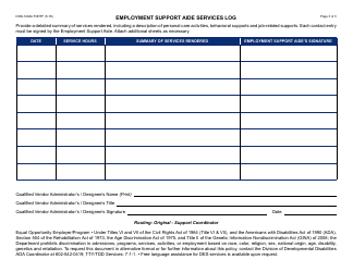 Form DDD-1404A FORFF Quarterly Report - Employment Support Aide - Arizona, Page 3
