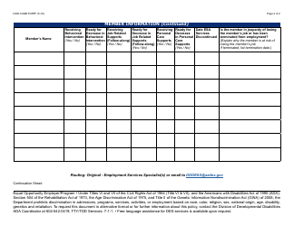 Form DDD-1404B FORFF Six-Month Report - Employment Support Aide - Arizona, Page 2