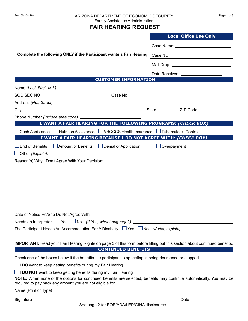 Form FAA-1360A FORNA Appendix 6 Arizona Disaster Nutrition Assistance Program (Dnap) Forms and Desk Aids - Arizona, Page 27