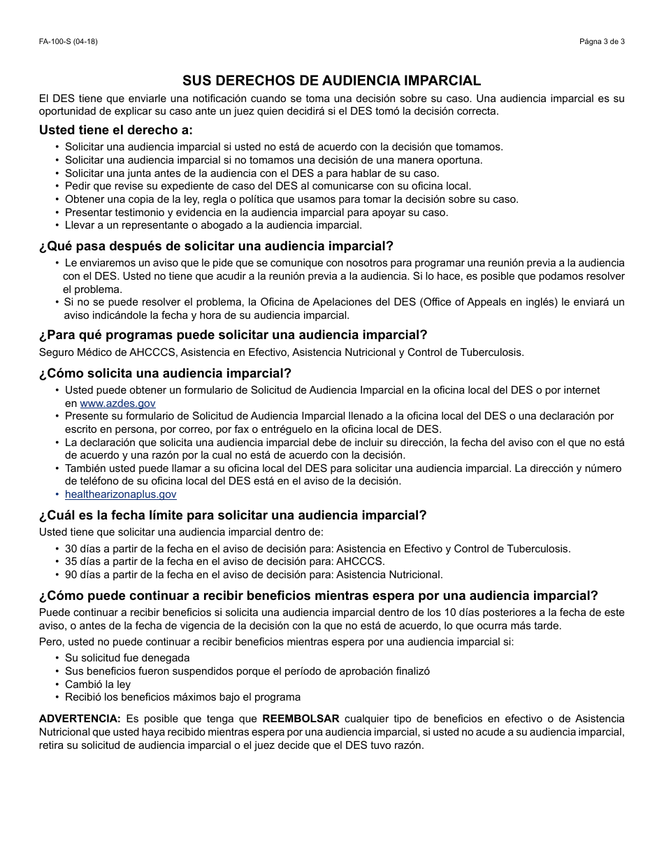 Form FAA-1360A FORNA Appendix 6 Arizona Disaster Nutrition Assistance Program (Dnap) Forms and Desk Aids - Arizona, Page 32