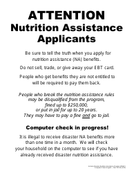 Form FAA-1360A FORNA Appendix 6 Arizona Disaster Nutrition Assistance Program (Dnap) Forms and Desk Aids - Arizona, Page 36