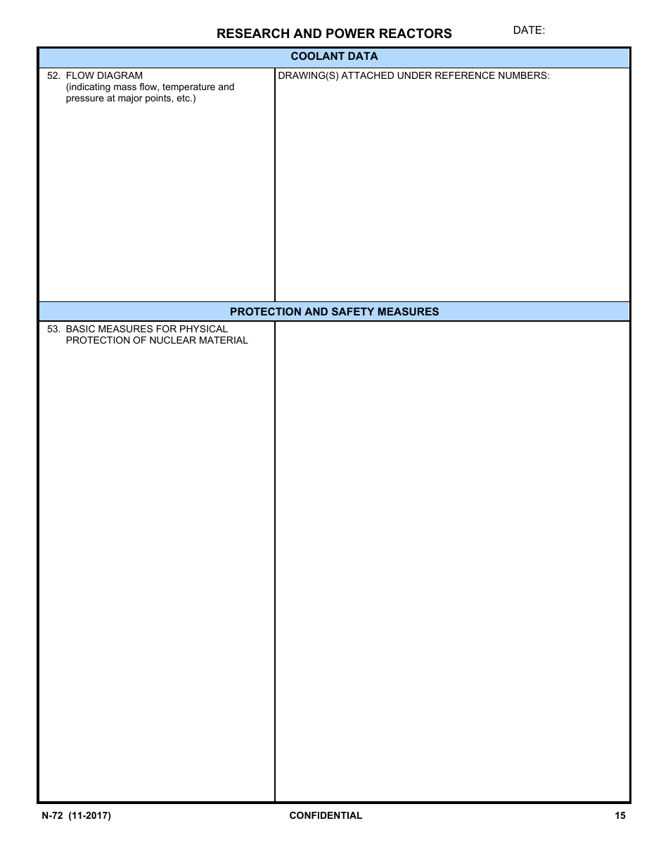 IAEA Form N-72 Design Information Questionnaire, Page 13