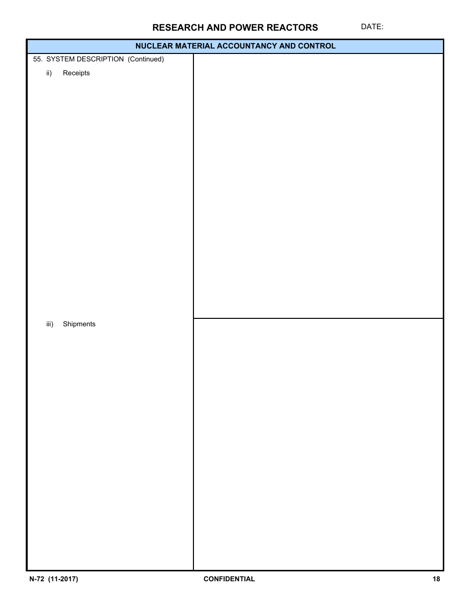 IAEA Form N-72 Design Information Questionnaire, Page 16