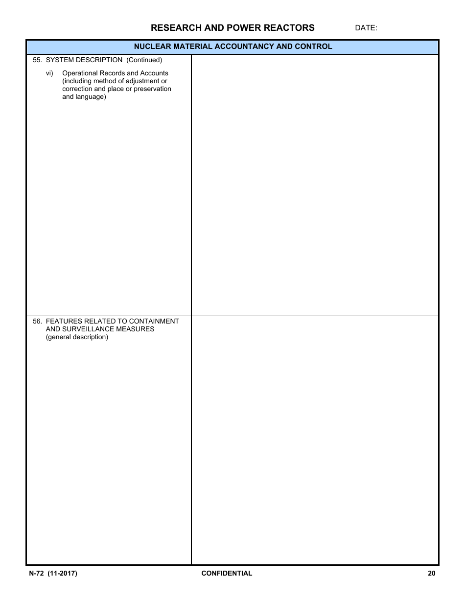 IAEA Form N-72 Design Information Questionnaire, Page 18