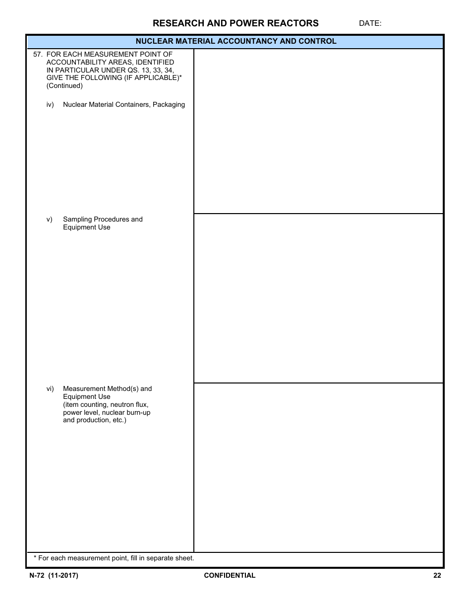 IAEA Form N-72 Design Information Questionnaire, Page 20