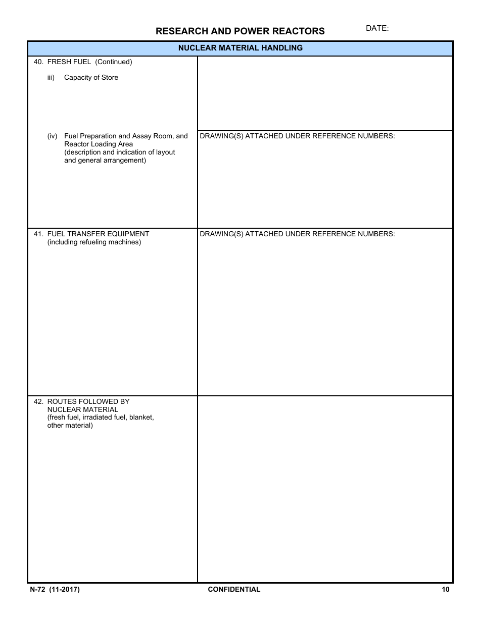 IAEA Form N-72 Design Information Questionnaire, Page 8