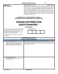 NRC Form N-74 Iaea Design Information Questionnaire - Reprocessing Plants