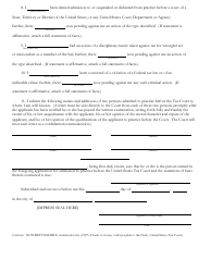 T.C. Form 18-A Application for Admission to Practice for Non-attorneys, Page 5