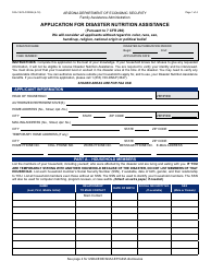 Form FAA-1361A FORNA Application for Disaster Nutrition Assistance - Arizona