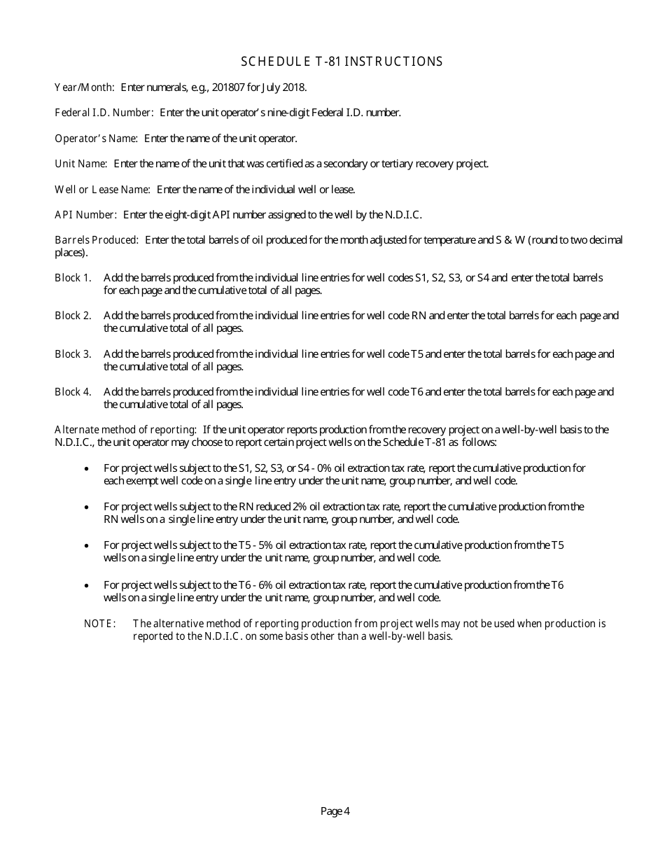 Instructions for Enhanced Oil Recovery - North Dakota, Page 5