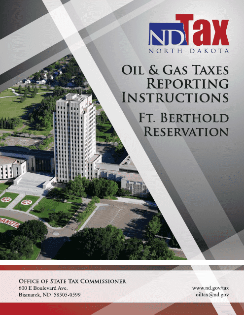 Instructions for Oil and Gas Taxes Reporting - Fort Berthold Reservation - North Dakota Download Pdf