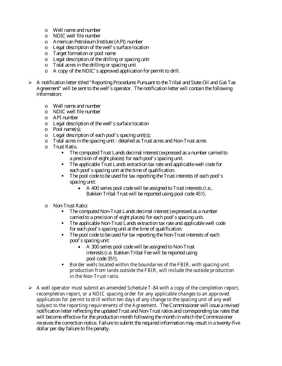 Instructions for Oil and Gas Taxes Reporting - Fort Berthold Reservation - North Dakota, Page 4