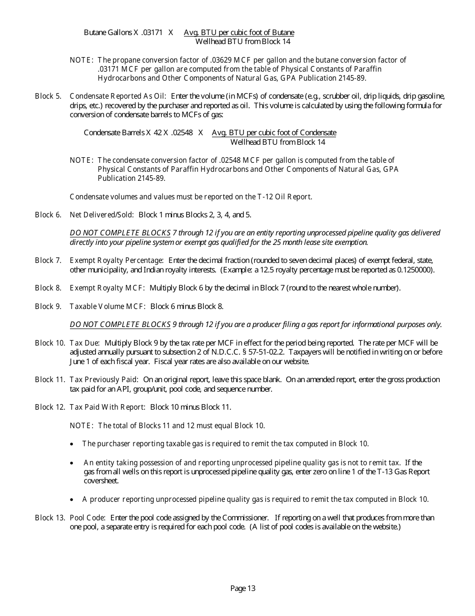 Instructions for Oil and Gas Taxes - North Dakota, Page 15