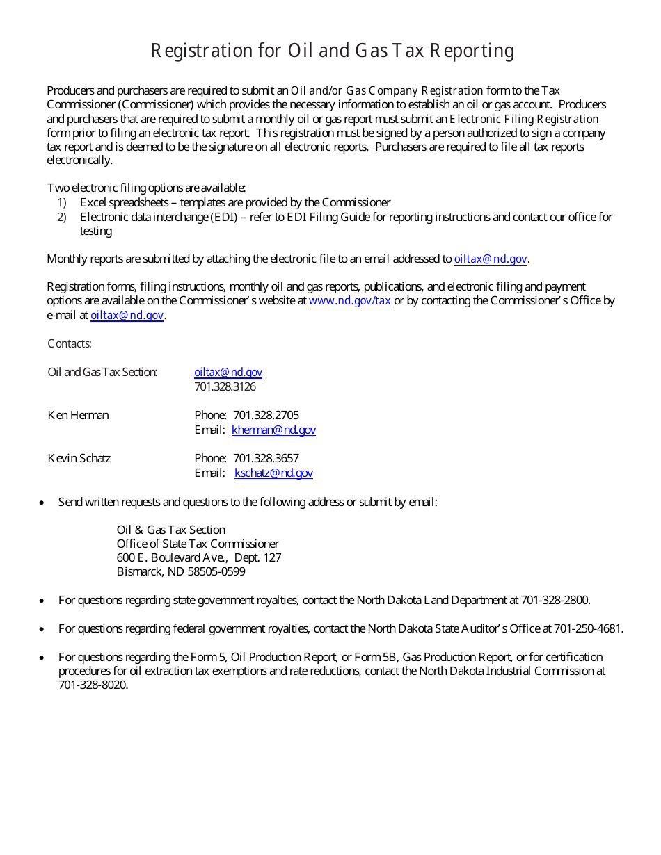 Instructions for Oil and Gas Taxes - North Dakota, Page 3