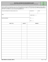 NGB Form 12R &quot;NGB Initial Distribution Requirements Sheet&quot;
