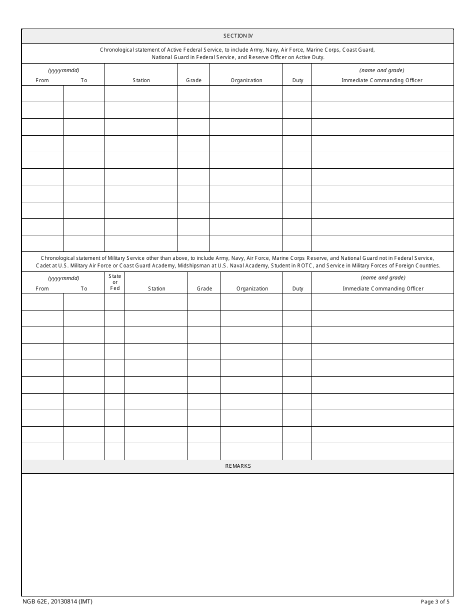 NGB Form 62E - Fill Out, Sign Online and Download Fillable PDF ...