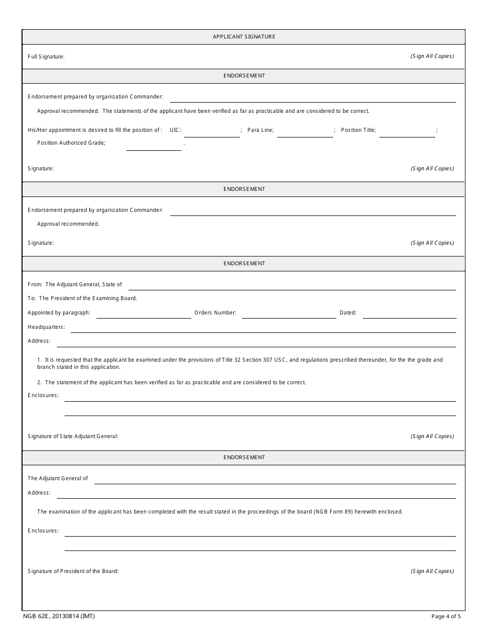 NGB Form 62E - Fill Out, Sign Online and Download Fillable PDF ...