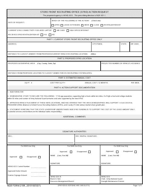 NGB Form 210R  Printable Pdf