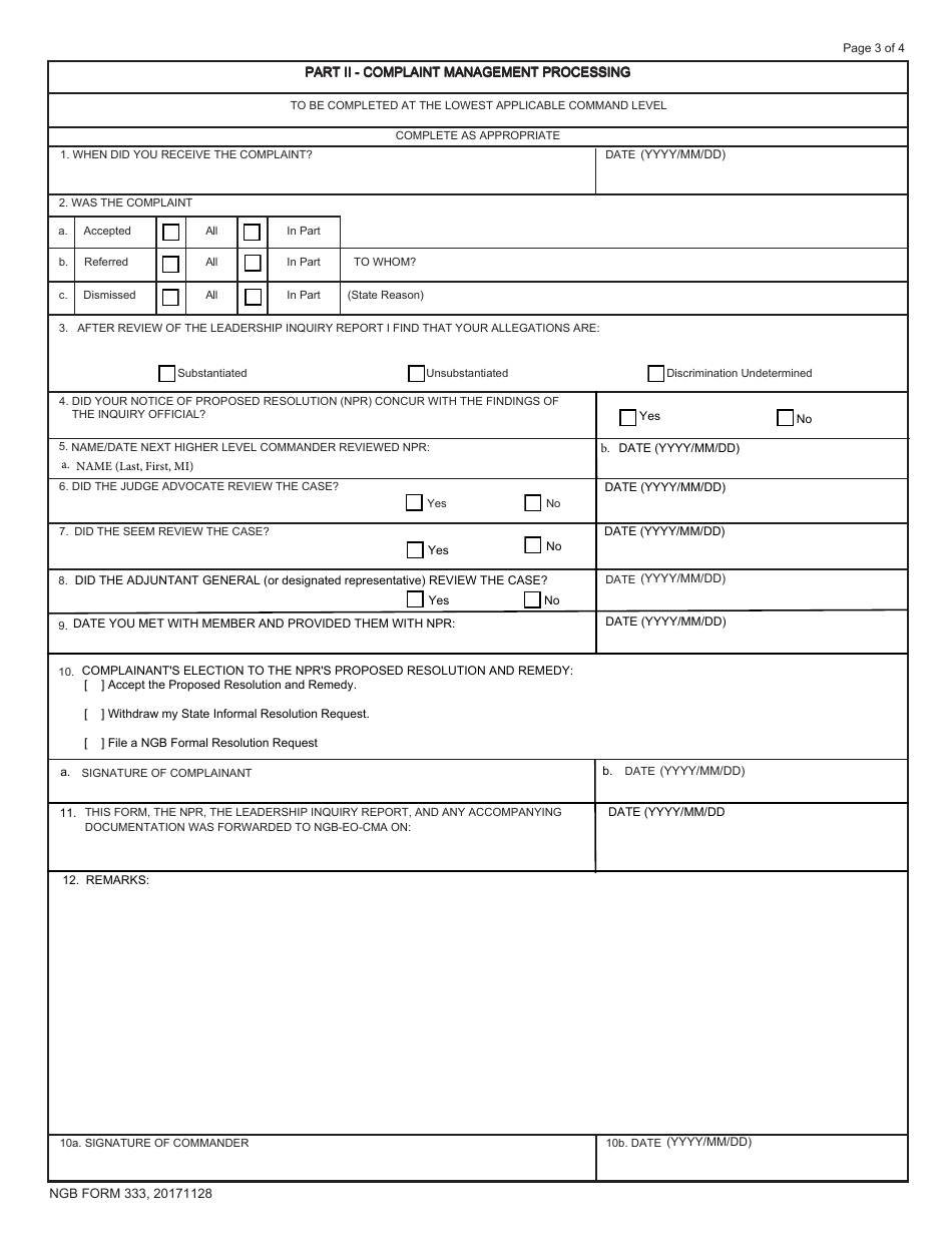 NGB Form 333 - Fill Out, Sign Online and Download Fillable PDF ...