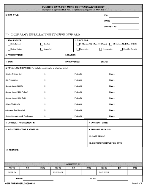 NGB Form 86R  Printable Pdf