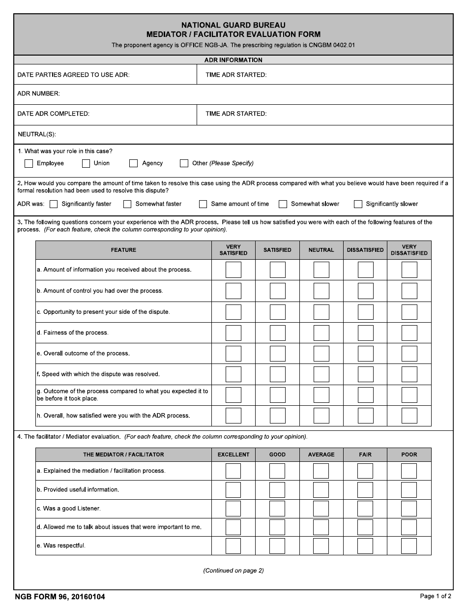 NGB Form 96 - Fill Out, Sign Online and Download Fillable PDF ...