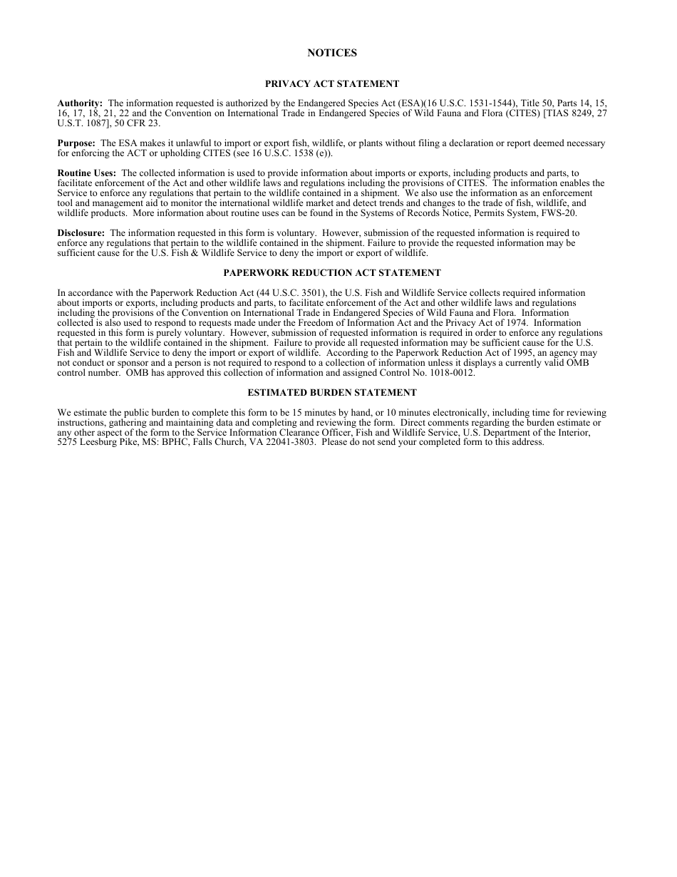 FWS Form 3-177 - Fill Out, Sign Online and Download Fillable PDF ...