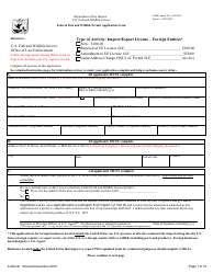 FWS Form 3-200-3B Federal Fish and Wildlife Permit Application Form: Import/Export License - Foreign Entities, Page 7