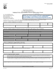 FWS Form 3-200-20 Federal Fish and Wildlife Permit Application Form: Import of Sport-Hunted Trophies