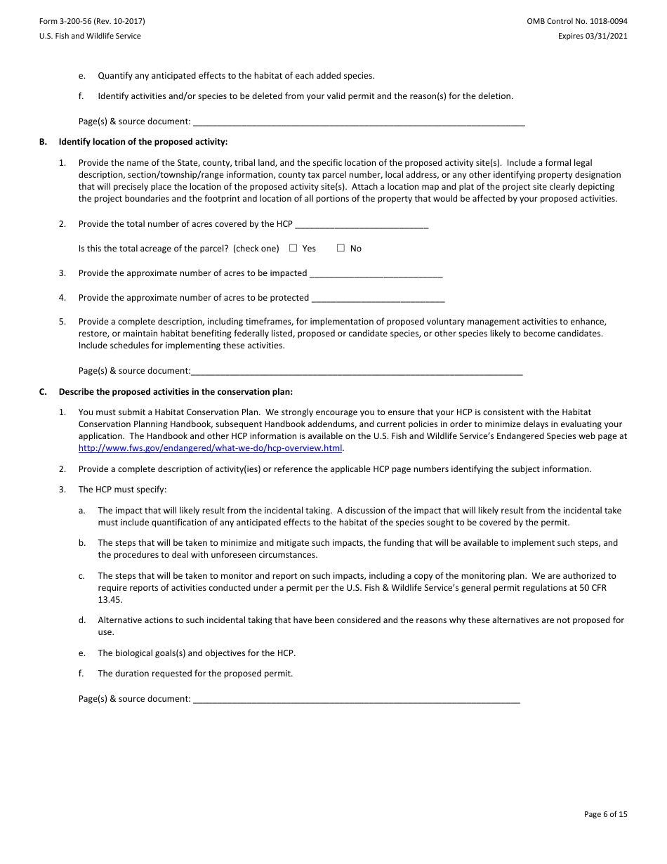 FWS Form 3-200-56 - Fill Out, Sign Online and Download Fillable PDF ...