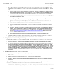 FWS Form 3-200-55 Federal Fish and Wildlife Permit Application Form - Native Endangered and Threatened Species - Scientific Purposes, Enhancement of Propagation or Survival Permits (I.e., Recovery Permits) and Interstate Commerce Permits, Page 8