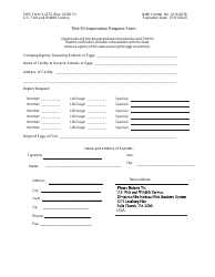 Document preview: FWS Form 3-2275 Title 50 Importation Request Form