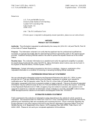 FWS Form 3-2273 Title 50 Certifying Official Form, Page 2