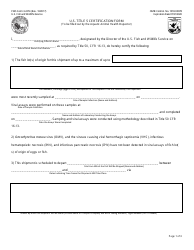 FWS Form 3-2274 U.S. Title 5 Certification Form